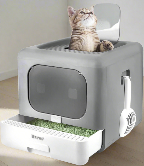 LuverPaws | Cat Litter Box with Scoop Drawer