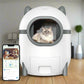 Self Cleaning Cat Litter Box Automatic Odor Removal Cat Litter Box with APP Control & Cleaning Kit for Multiple Cats