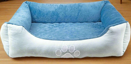 Orthopedic Rectangle Bolster Pet Bed,Dog Bed, Medium 25X21 Inches Blue, by , Blue with Orthopedic Insert. (Hct-Ort-Blue)